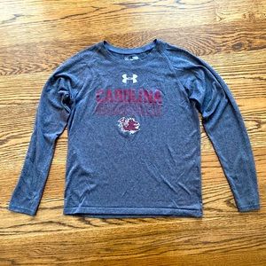 Under Armour Carolina Gamecocks Heat Gear Boys Long Sleeve Tshirt